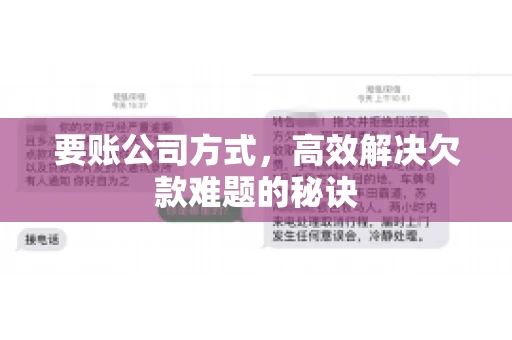 要账公司方式，高效解决欠款难题的秘诀