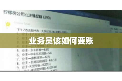 业务员该如何要账 业务员该如何要账
