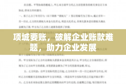 项城要账,破解企业账款难题,助力企业发展 项城要账,破解企业账款难题,助力企业发展