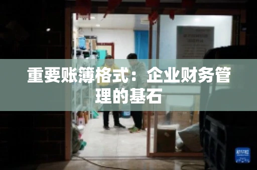 重要账簿格式：企业财务管理的基石