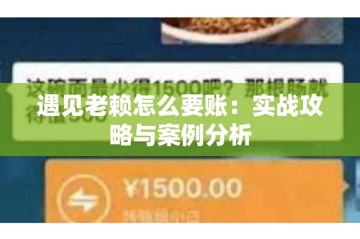 遇见老赖怎么要账：实战攻略与案例分析