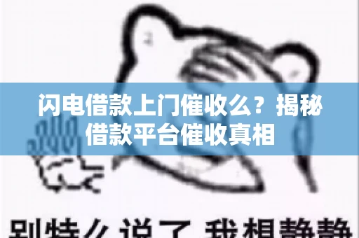 闪电借款上门催收么？揭秘借款平台催收真相