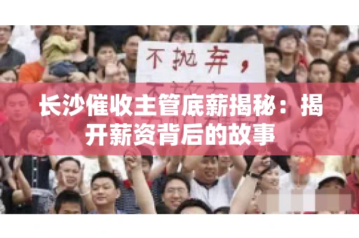 长沙催收主管底薪揭秘：揭开薪资背后的故事